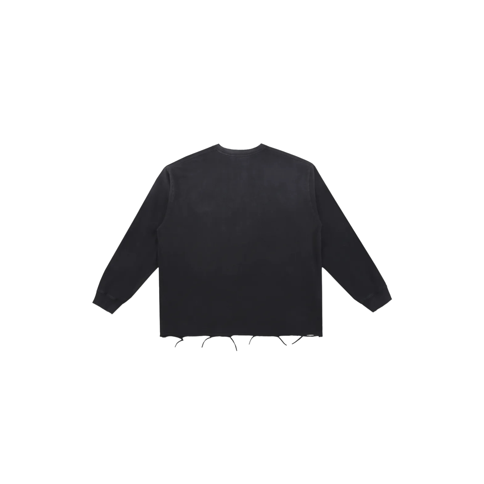 Snow Wash Raw Edge Cotton T-Shirt