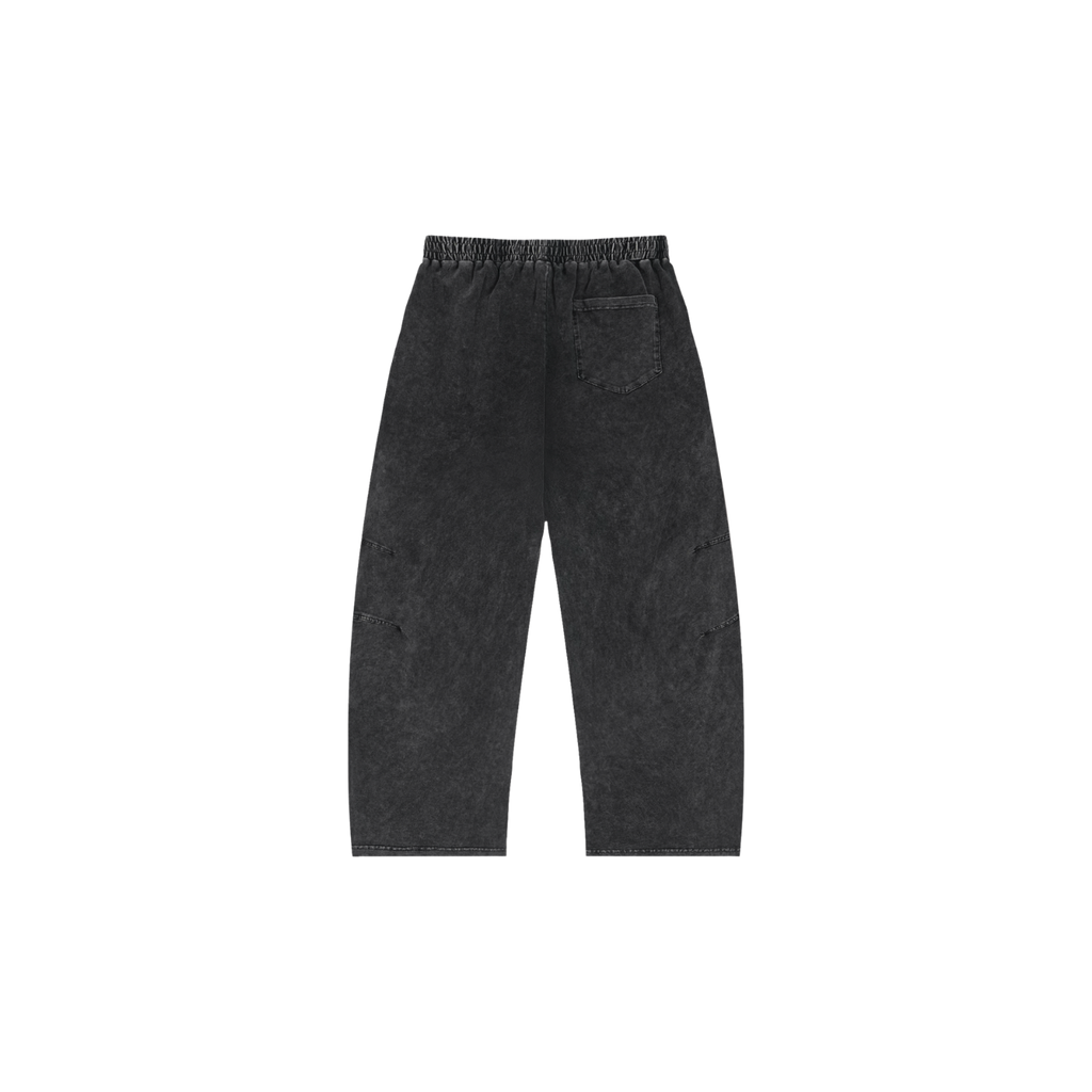 Snow Wash Drawstring Cotton Pants