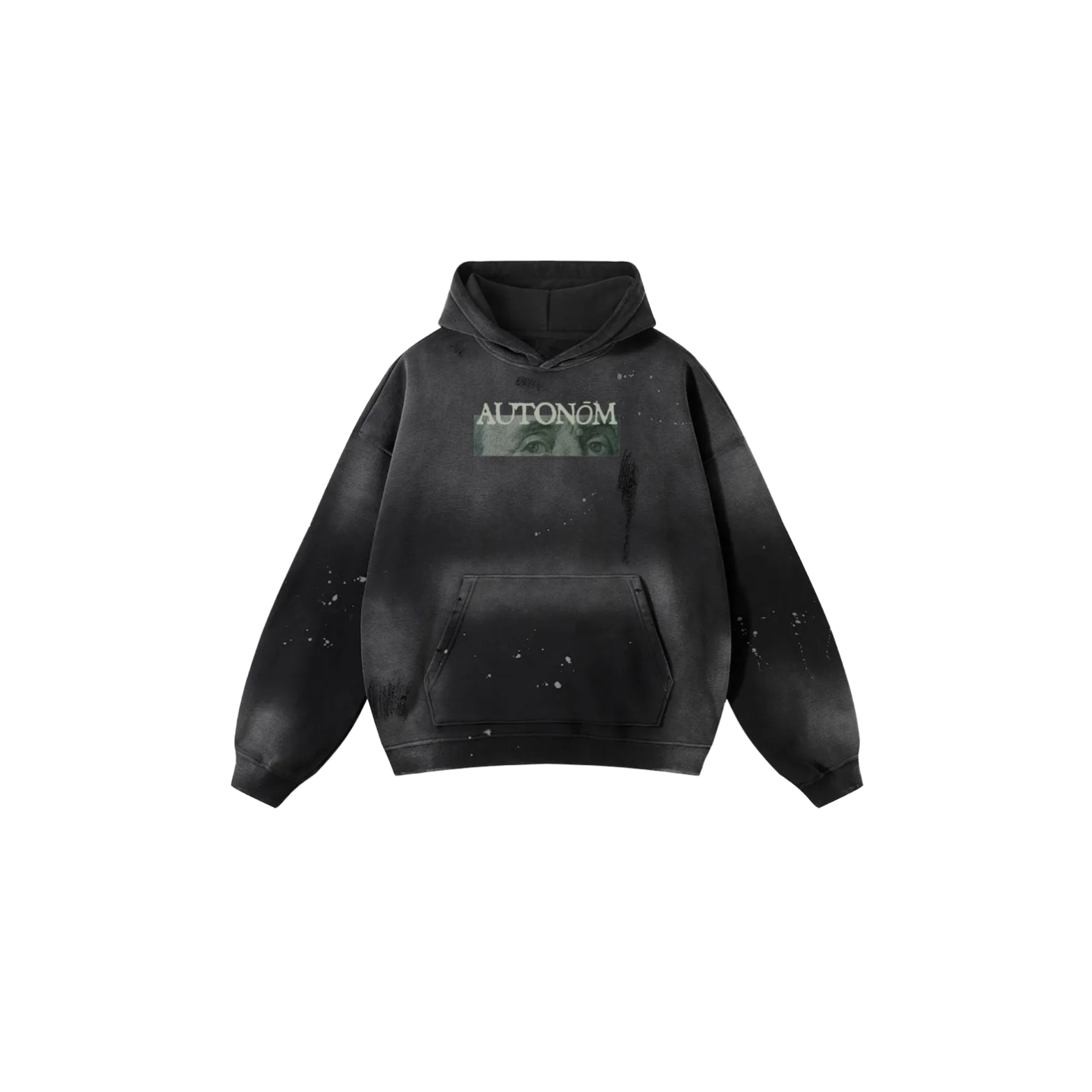 Vintage Wash Frayed Fleece Hoodie