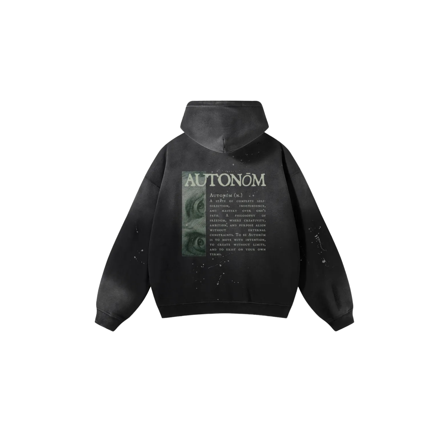 Vintage Wash Frayed Fleece Hoodie